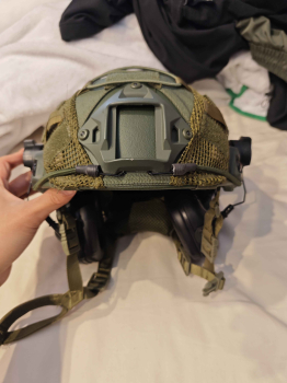 陸制3a頭盔+earmor耳機+tmc耳機支架+盔布