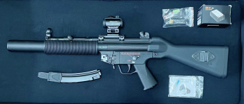 （滿千送百） 6月限時特賣 近全新 G&G MP5 A2 固定托 全金屬電動槍(附全新電池、充電器、鏡橋、瞄具、快拔套）
