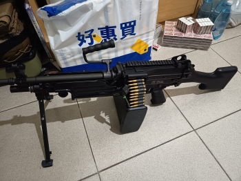 VFC M249 GBB 1槍 2彈鼓氣槽 4彈匣氣槽 7彈匣 附贈槍袋