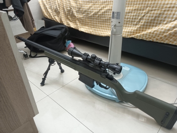 as01手拉狙擊槍 一槍兩匣 改膛線管 降價$:3700附倍鏡腳架 as01手拉狙擊槍 一槍兩匣 改膛線管 降價$:3700附倍鏡腳架