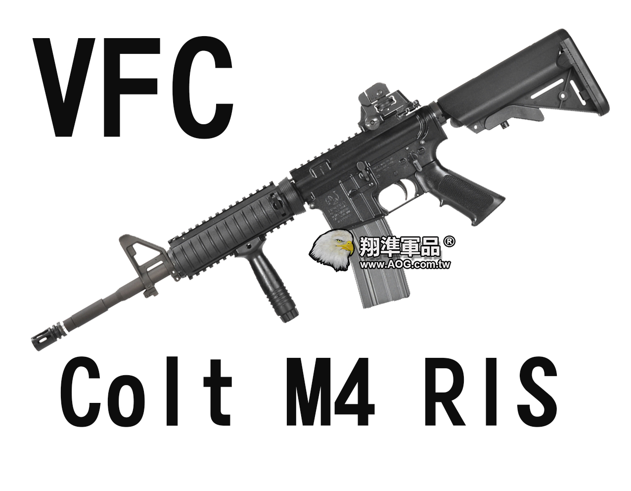 【翔準軍品AOG】【VFC】Colt M4 RIS (STD) 海豹托 魚骨版+握把 電動槍 長槍 衝鋒槍 黑色 VF1-LM4RIS-BK01