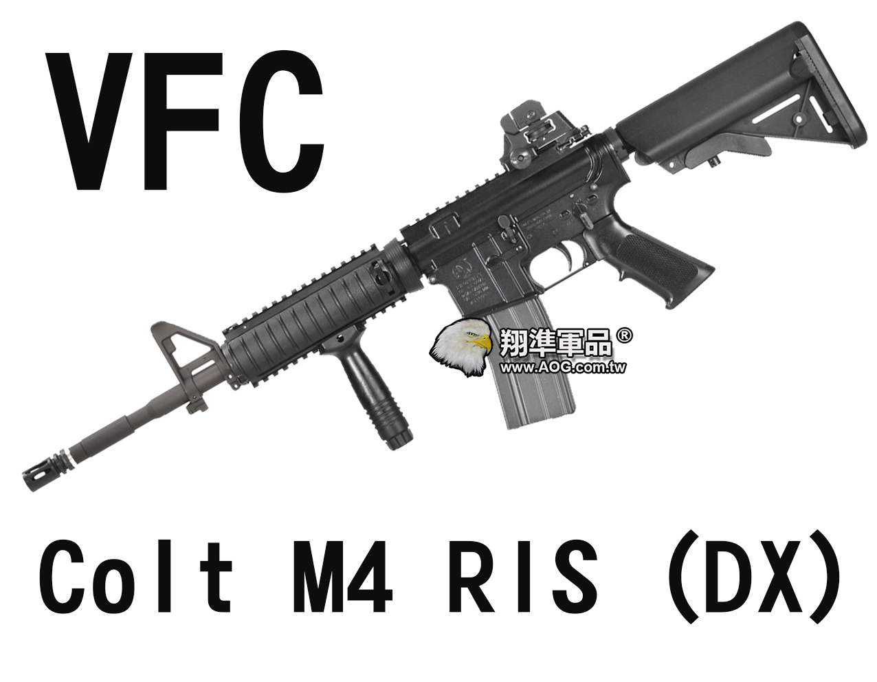 【翔準軍品AOG】【VFC】Colt M4 RIS (DX) 海豹托+握把 魚骨版 電動槍  黑色 VF1-LM4RIS-BK81 
