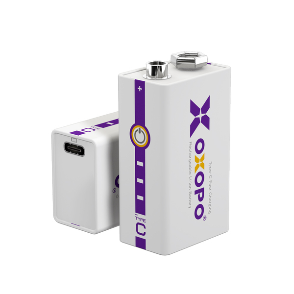 【翔準AOG】OXOPO 新科技 9V九伏快充鋰電池 1入 內附USB Type-C充電線