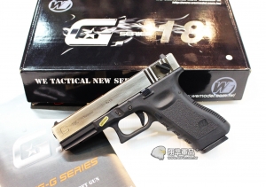 【翔準軍品AOG】WE G18 銀黑手槍 短槍 BB槍 瓦斯槍 克拉克 台灣 製 玩具槍 瓦斯 空氣D-02-82-9-1