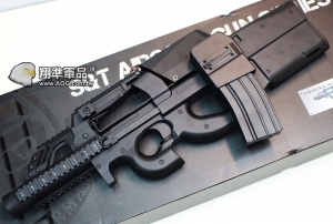 【翔準國際AOG】S&T P90 TACTICAL 黑色 大河戰艦版 彈鼓  電動槍 AEG-73G
