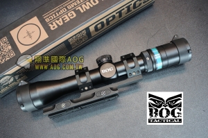 【翔準國際AOG】【BOG】2.5-12.5X40 綠光纖 高清晰 快調狙擊鏡 Black Owl Gear 軍規抗震戰機夜鷹