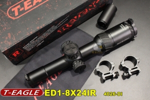 【翔準AOG】T-EAGLE ED IMAX 1-8x24IR 突鷹 高清抗震 狙擊鏡 瞄準具 狙擊槍  保固60日4026DI