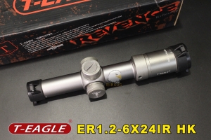  【翔準AOG】禿鷹T-EAGLE ER1.2-6X24IR HK BROWN (銀色)步槍鏡 狙擊鏡  4026DZ