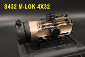 【翔準AOG】S432 M-LOK 4X32 寬軌 金屬倍鏡 高清晰抗震 狙擊鏡 瞄準器 2026A
