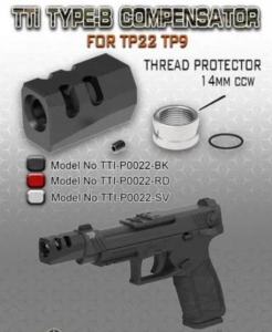 【翔準國際AOG】TTI TYPE B 防火帽 槍口抑制器 逆14牙 for TP22 TP9 TTI-P0022