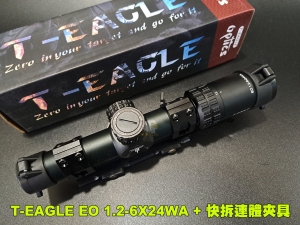 【翔準AOG】T-EAGLE EO 1.2-6X24WA + 快拆連體夾具 步槍鏡 高清抗震 