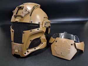  【翔準AOG】 全罩式 游擊頭盔 沙色 HL-97 面罩 生存遊戲 護具 防護頭盔 E0120