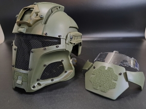   【翔準AOG】 全罩式 游擊頭盔 綠色 HL-97 面罩 生存遊戲 護具 防護頭盔 E0120
