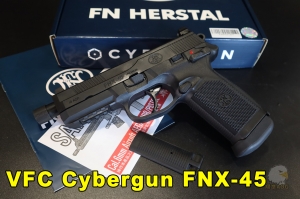 【翔準AOG】VFC Cybergun FNX-45 黑色 GBB 瓦斯手槍 授權 金屬滑套 D-08-10AA