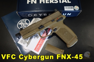 【翔準AOG】VFC Cybergun FNX-45 沙色 GBB 瓦斯手槍 授權 金屬滑套 D-08-10A
