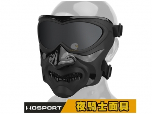 【翔準軍品AOG】WoSporT 夜騎士面具 MA-144 影視道具 戶外戰術真人CS防護面具萬聖節裝飾 戰術多功能騎行半臉透氣護臉面罩護嘴 防曬 跑單