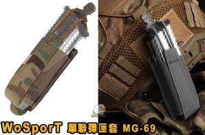【翔準軍品AOG】WoSporT單聯彈匣套MG-69 功能包 9mm彈夾袋手電套 Molle背心配件包  X0-7CY