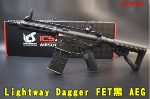 【翔準AOG】ICS促銷Lightway Dagger FET版 黑色 AEG 電動槍 DICS-444 分離式齒輪箱T型插頭快拆彈簧