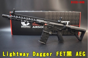 【翔準AOG】Lightway Dagger FET版 黑色(長版)AEG 電動槍 DICS-445 分離式齒輪箱T型插頭快拆彈簧