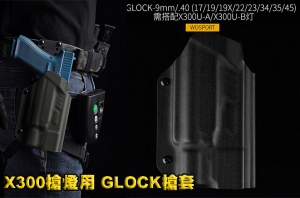 【翔準AOG】WoSporT X300槍燈用 GLOCK槍套 GB-K-18 戰術軍迷快拔套 P1134GM