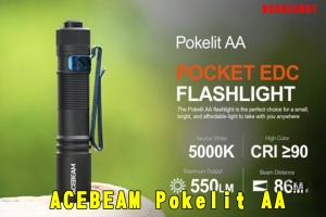 【翔準AOG】ACEBEAM Pokelit AA 550流明 EDC手電筒 CRI≥90 高顯色B0302A001 USB-C充電 AA電池戰術燈 手持燈