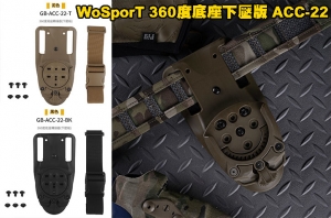【翔準AOG】WoSporT  ACC-22 360度底座下壓板 適配不同寬度戰術腰帶 綁腿帶P1105BBA