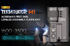 【翔準AOG】ACEBEAM Terminator M1 3500流明 1600米 雙光源變焦手電筒 LEP/LED一鍵切換 ACEBEAM M1