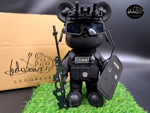 【翔準AOG】LEDO Bear SWAT 戰術熊 手繪熊 樂多熊 可客製化酷酷熊存錢筒公仔 居家擺飾 流體熊 暴力熊