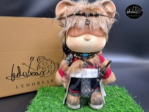 【翔準AOG】LEDO Bear 蒙古男熊 手繪熊 樂多熊 可客製化酷酷熊存錢筒公仔 居家擺飾 流體熊 暴力熊