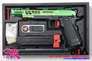 【改】SNA HI-CAPA 4.3  綠紅 比賽競技版 瓦斯手槍 MARUI 核心+CNC改裝鋁合金 