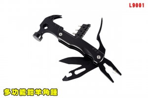 【翔準AOG】多功能鉗羊角錘附袋 L9001 一體錘子/一字/直刀/開瓶 便攜工具多用途攜帶戶外露營