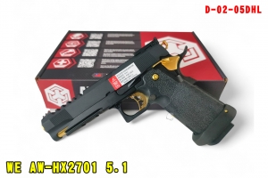 【翔準AOG】WE AW-HX2701 5.1 黑金 D-02-05DHL全金屬 瓦斯槍 CUSTOM HI-CAPA 5.1吋 GBB