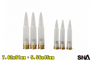 【翔準AOG】SNA 7.62x51mm/5.56x45mm(一組3入) 001A 透明白練習彈訓練彈 彈殼 M4/M16/T65/57步槍裝飾子彈 模型彈裝飾用安全假彈