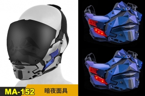 【翔準AOG】WOSPORT 暗夜面具 MA-152 全黑 cosplay影視道具戶外防護戰術面具1111ACKD