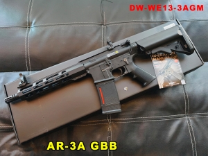 【翔準AOG】新品 PROW AR-3A運動版 MWS 瓦斯槍 DW-WE13-3AGM 黑色 GBB 伸縮後托氣動退鏜 生存遊戲