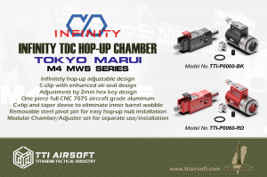 【翔準AOG】TTI airsoft MWS Hop-up座總成 TTI-P0060-BK/RD CNC 7075鋁合金 無段式調整輪