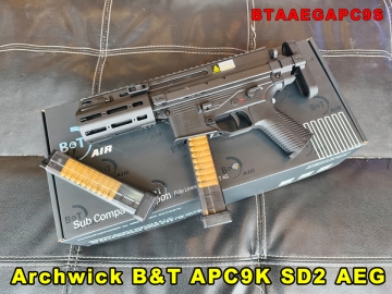 【翔準AOG】Archwick B&T APC9K SD2 AEG電動槍 雙彈匣 BTA-AEG-APC9K-SD2-BK