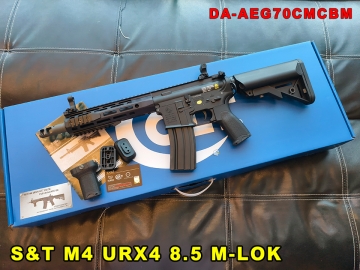 【翔準AOG】S&T M4 URX4 8.5 M-LOK 黑 電動槍 授權刻字 AEG DA-AEG70CMCBM 生存遊戲 可昇級 