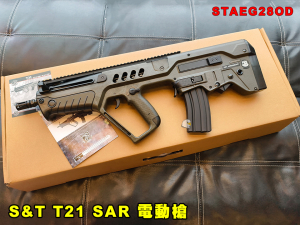 【翔準AOG】S&T T21 SAR 電動槍 綠 SportsLine AEG BK STAEG28OD 運動版