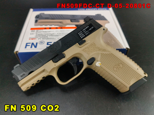 【翔準AOG】FN 509 沙 CO2手槍 D-05-20801C 真槍廠授權刻字 金屬滑套可動手槍Cybergun