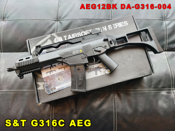 【翔準AOG】S&T G316C 黑 電動槍 AEG AEG12BK DA-G316-004 G36 突擊步槍