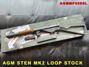 【翔準AOG】S&T AGM STEN MK2 LOOP STOCK AEG 內建發光器 AGMMP058SL BAGM不銹鋼Mk2(S)環槍托全金屬電動槍