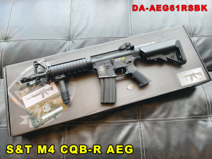 【翔準AOG】S&T M4 CQB-R 運動版 G3 AEG 附贈握把 護木片 BK DA-AEG61RSBK 折疊準星 伸縮托