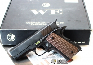 【翔準軍品AOG】WE 小M1911A 瓦斯槍 手槍 全金屬 單匣 黑色 D-02-65