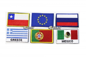 【翔準軍品AOG】國旗 智利 歐盟 俄羅斯 希臘 葡萄牙 墨西哥 臂章 徽章 勳章 生存遊戲