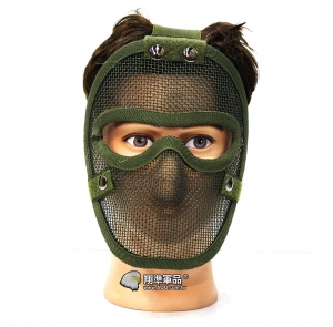 【翔準軍品 AOG】綠色 無尾熊 全臉露眼面罩 面罩 護具 安全裝備 透氣 夏日  X2-11-2