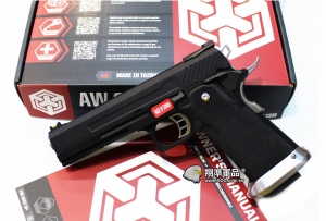 【翔準軍品AOG】WE 黑色 AW HI-CAPA HX1102 全金屬 瓦斯槍 手槍 光纖準星 D-02-05DF