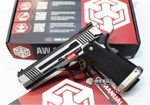 【翔準軍品AOG】WE 銀色 AW HI-CAPA HX1001 全金屬 瓦斯槍 手槍 光纖準星 D-02-05DG