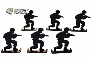 【翔準軍品AOG】 鋼製 6裝 人形靶 半蹲105366 加厚 標靶 比賽 耗材 Z-04AB