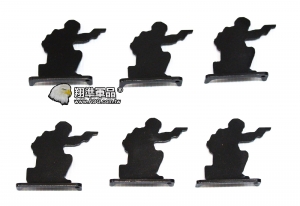 【翔準軍品AOG】 鋼製 6裝 人形靶 跪式105366 加厚 標靶 比賽 耗材 Z-04AD